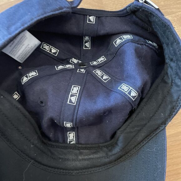 Adidas Golf Cap Mens OSFA Blue Adjustable Hat 100% Cotton - Picture 5 of 10